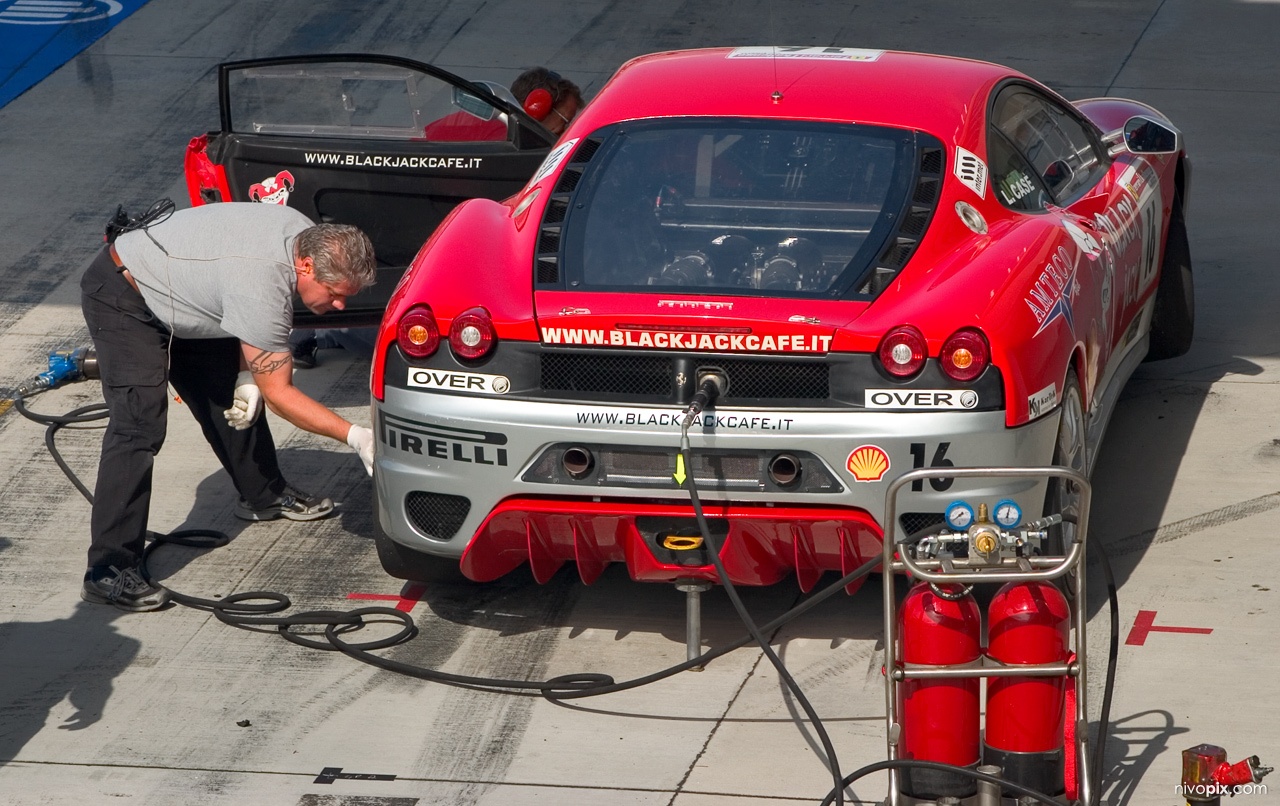 Ferrari F430 Challenge at Hungaroring's pit