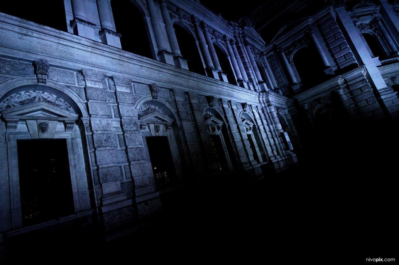 Burgtheater at night