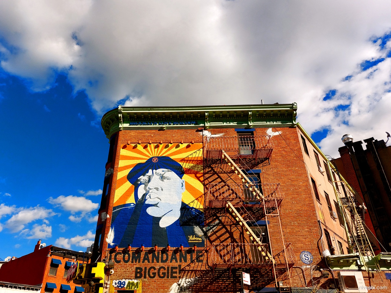 The Notorious B.I.G.'s mural, Fulton St, Brooklyn