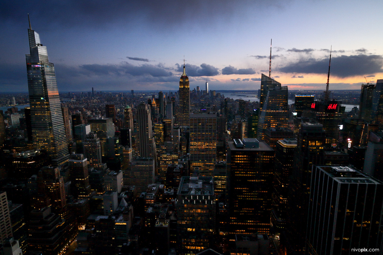 Manhattan sunset from Rockefeller Center