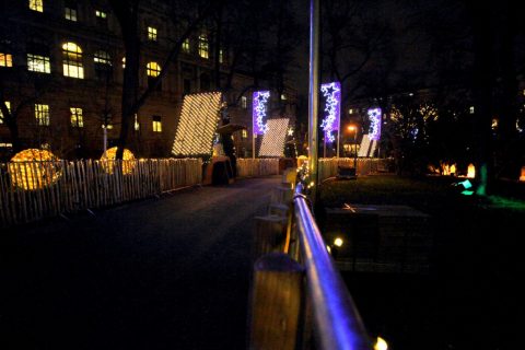 Christmas lights in Vienna, Rathauspark – Vienna, Austria