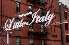 Welcome to Little Italy sign, Manhattan, New York City