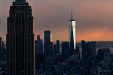 Empire State Building, One WTC at sunset