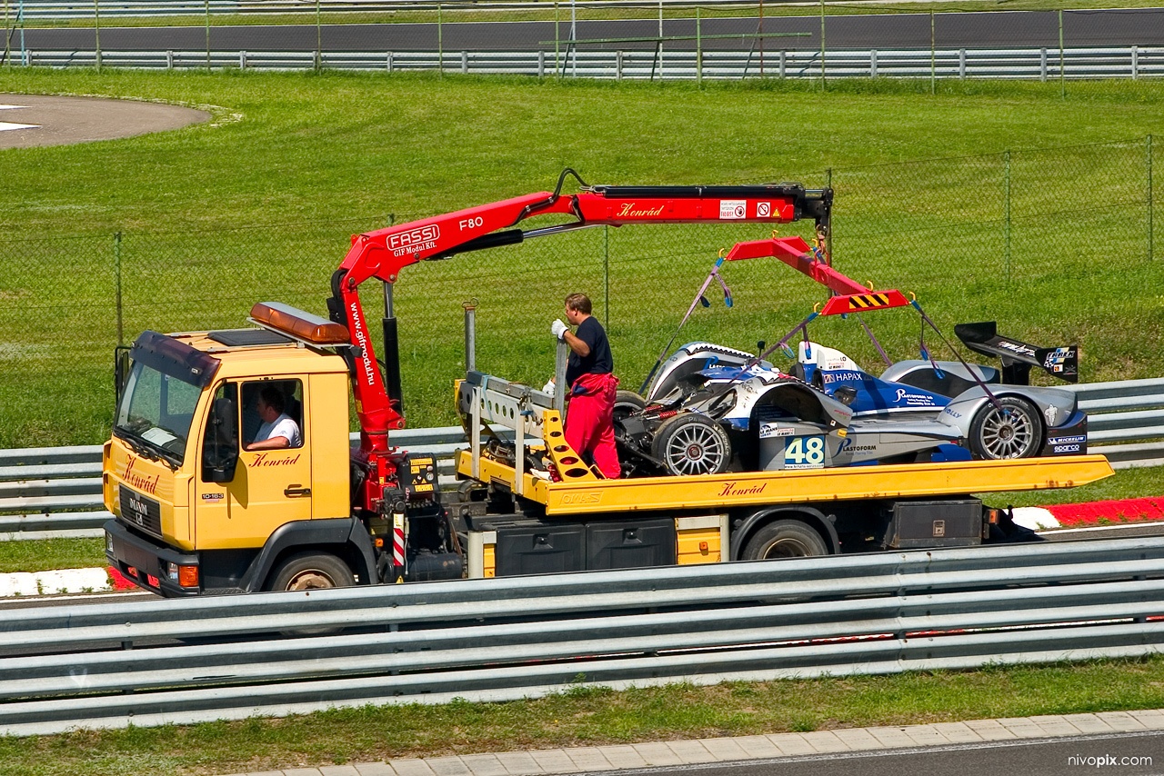 HOPE Polevision Racing's LMP2 car - crashed