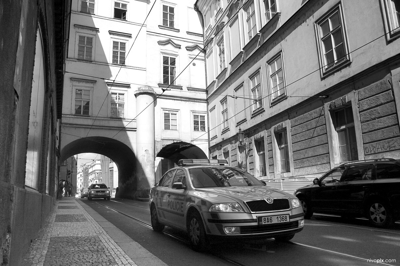 Skoda Octavia police car in Prague