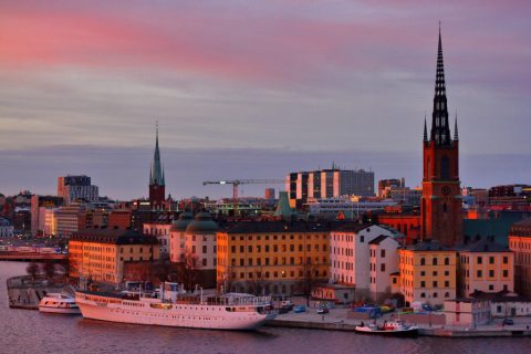 Riddarholmen, Riddarholmskyrkan, Mälardrottningen Hotel Ship – Stockholm, Sweden